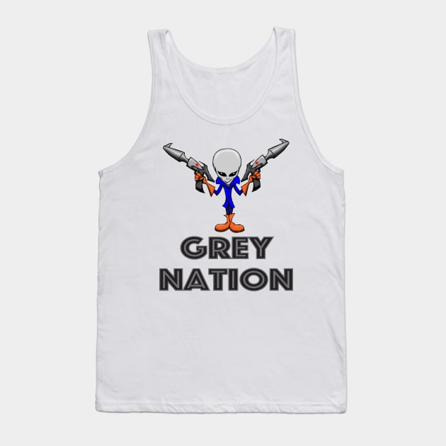 Grey Nation Tank Top by Wickedcartoons